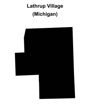 Lathrup Köyü (Michigan) boş ana hat haritası