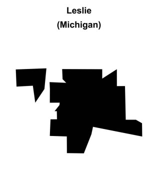 Leslie (Michigan) boş ana hat haritası