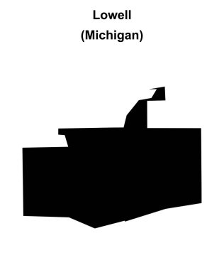 Lowell (Michigan) boş ana hat haritası