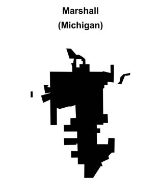 Marshall (Michigan) boş ana hat haritası
