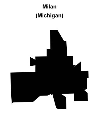 Milan (Michigan) boş ana hat haritası