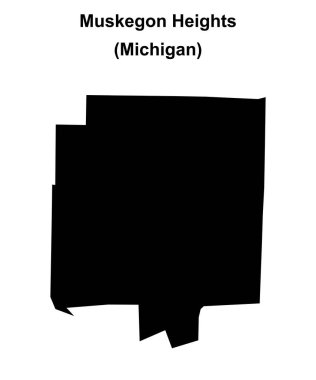 Muskegon Tepeleri (Michigan) boş ana hat haritası