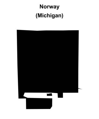 Norveç (Michigan) boş ana hat haritası