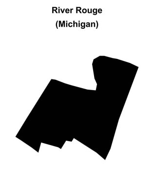 Nehir Rouge (Michigan) boş ana hat haritası