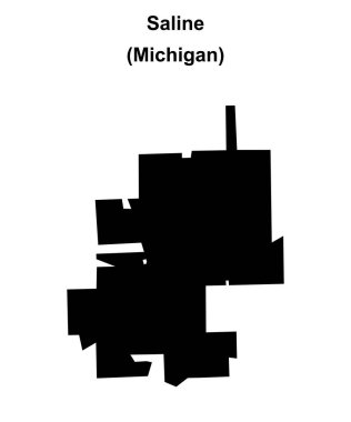 Saline (Michigan) boş ana hat haritası