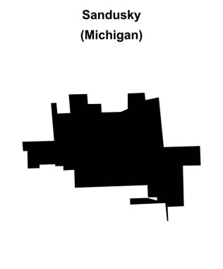 Sandusky (Michigan) boş ana hat haritası