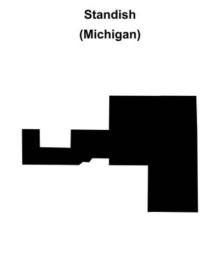 Standish (Michigan) boş ana hat haritası