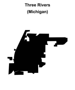 Üç Nehir (Michigan) boş ana hat haritası