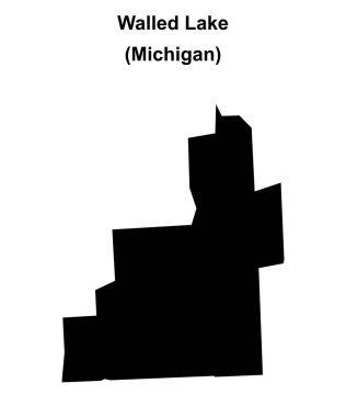Duvarlı Göl (Michigan) boş ana hat haritası