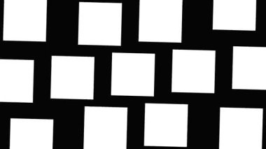 Geometrik siyah beyaz yuvarlak kare arkaplan - pürüzsüz döngü videosu