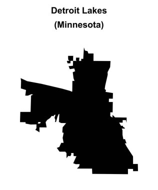 Detroit Gölleri (Minnesota) boş ana hat haritası