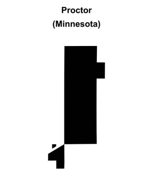Proctor (Minnesota) boş ana hat haritası
