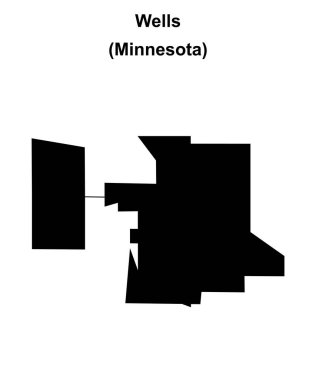 Wells (Minnesota) boş ana hat haritası