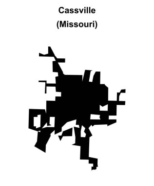 Cassville (Missouri) boş ana hat haritası