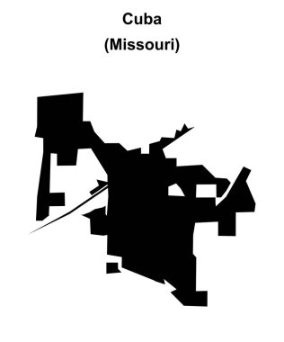 Küba (Missouri) boş ana hat haritası