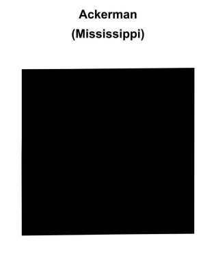 Ackerman (Mississippi) boş ana hat haritası