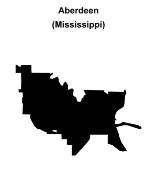 Aberdeen (Mississippi) boş ana hat haritası