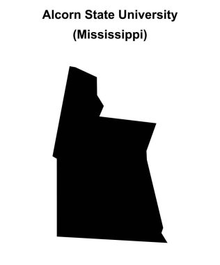 Alcorn Eyalet Üniversitesi (Mississippi) boş ana hat haritası