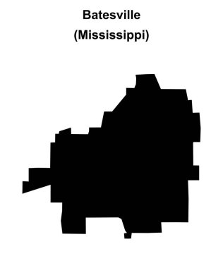 Batesville (Mississippi) boş ana hat haritası
