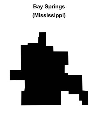 Bay Springs (Mississippi) boş ana hat haritası