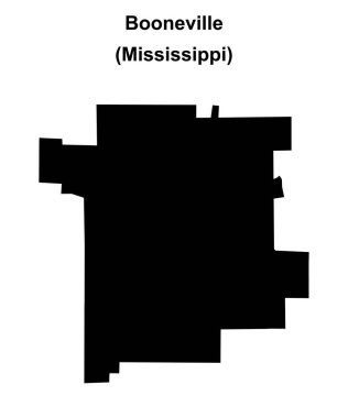 Booneville (Mississippi) boş ana hat haritası