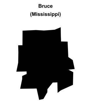 Bruce (Mississippi) boş ana hat haritası