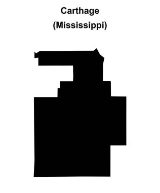 Carthage (Mississippi) boş ana hat haritası