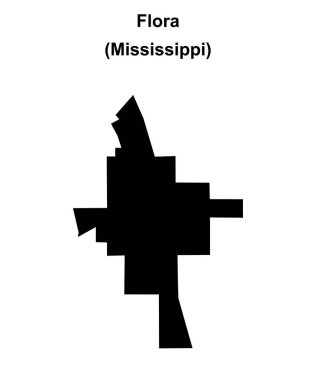Flora (Mississippi) boş ana hat haritası