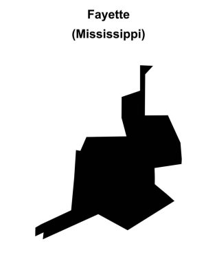 Fayette (Mississippi) boş ana hat haritası