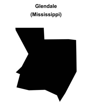 Glendale (Mississippi) boş ana hat haritası