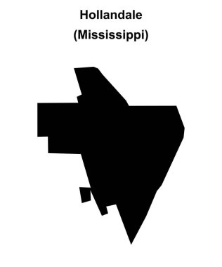 Hollandale (Mississippi) boş ana hat haritası