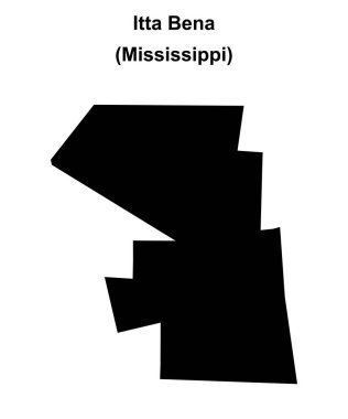 Itta Bena (Mississippi) boş ana hat haritası
