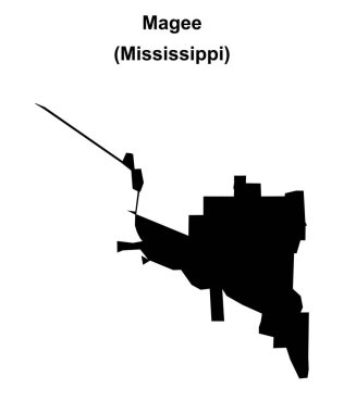 Magee (Mississippi) boş ana hat haritası