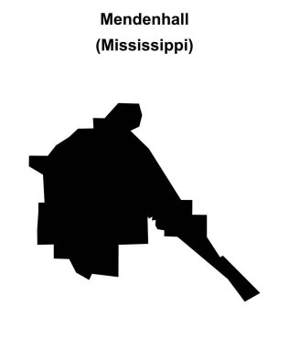 Mendenhall (Mississippi) boş ana hat haritası