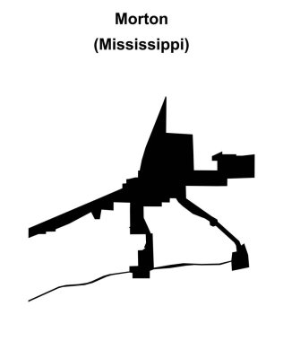 Morton (Mississippi) boş ana hat haritası