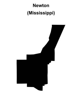 Newton (Mississippi) boş ana hat haritası