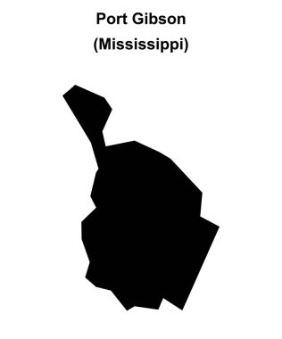 Port Gibson (Mississippi) boş ana hat haritası