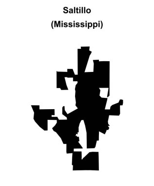 Saltillo (Mississippi) boş ana hat haritası