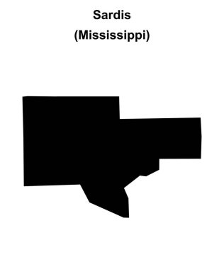 Sardis (Mississippi) boş ana hat haritası
