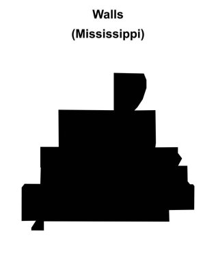 Duvarlar (Mississippi) boş ana hat haritası