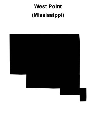 Batı Noktası (Mississippi) boş ana hat haritası