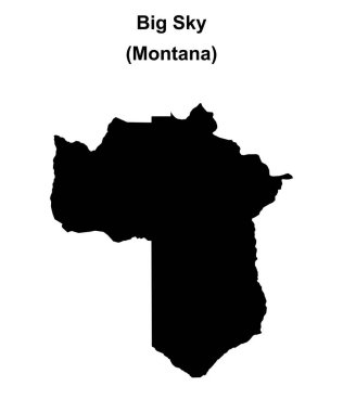 Büyük Gökyüzü (Montana) boş ana hat haritası