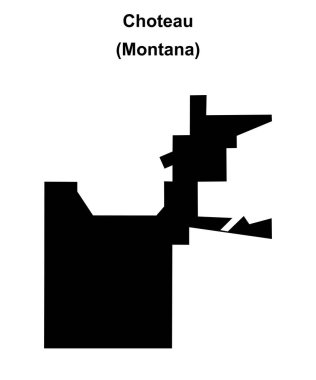 Choteau (Montana) boş ana hat haritası