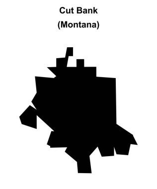 Cut Bank (Montana) boş dış hat haritası