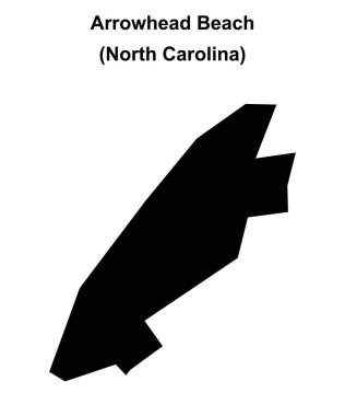 Arrowhead Beach (Kuzey Carolina) boş ana hat haritası