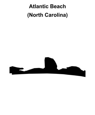 Atlantik Sahili (Kuzey Carolina) boş ana hat haritası