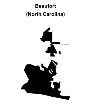 Beaufort (Kuzey Carolina) boş ana hat haritası