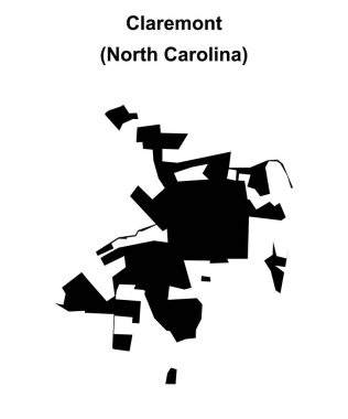 Claremont (Kuzey Carolina) boş ana hat haritası