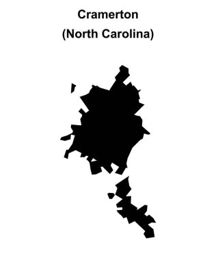 Cramerton (Kuzey Carolina) boş ana hat haritası