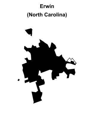 Erwin (Kuzey Carolina) boş ana hat haritası